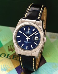 Rolex Datejust 36 White Gold Strap Blue (116139 Blue)