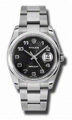Rolex Datejust Black Dial Automatic Stainless Steel Ladies Watch 116200BKJAO