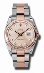 Rolex Datejust Champagne Dial Automatic Pink Gold and Stainless Steel Men's Watch 116201CDO