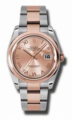Rolex Datejust Champagne Dial Automatic Pink Gold and Stainless Steel Men's Watch 116201CRO
