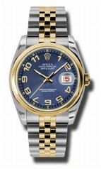 Rolex Datejust Blue Concentric Automatic Stainless Steel and 18K Yellow Gold Men's 116203BLCAJ