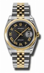 Rolex Datejust Black Jubilee Automatic Stainless Steel and 18K Yellow Gold Men's 116203BKJRJ