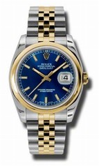 Rolex Datejust Blue Automatic Stainless Steel and 18K Yellow Gold Men's 116203BLSJ