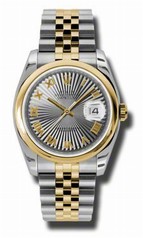 Rolex Datejust Grey Automatic Stainless Steel and 18K Yellow Gold Men's 116203GYSBRJ
