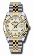 Rolex Datejust Ivory Jubilee Automatic Stainless Steel and 18K Yellow Gold Men's 116203IJAJ