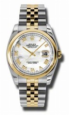 Rolex Datejust Mother of Pearl Automatic Stainless Steel and 18K Yellow Gold Men's 116203MRJ