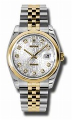 Rolex Datejust Silver Jubilee Automatic Stainless Steel and 18K Yellow Gold Men's 116203SJDJ