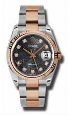 Rolex Datejust Black Jubilee Automatic Pink Gold and Stainless Steel Men's Watch 116231BKJDO