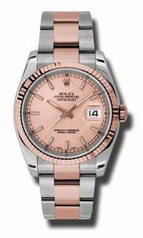 Rolex Datejust Champagne Dial Automatic Rose Gold and Stainless Steel Men's Watch116231CSO