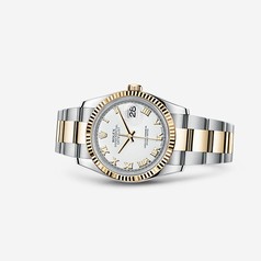 Rolex Datejust 36 Rolesor Fluted Oyster White Roman (116233-0178)