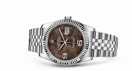 Rolex Datejust 36 Fluted Jubilee Chocolate Floral (116234-0116)