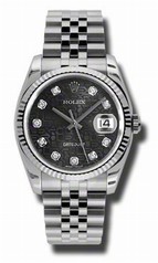 Rolex Datejust Black Dial Automatic Stainless Steel Watch 116234BKJDJ