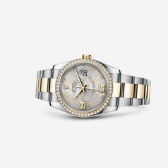 Rolex Datejust 36 Rolesor Diamond Oyster Silver Floral (116243-0008)