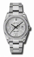 Rolex Datejust Silver Dial Automatic Diamond Bezel Steel Ladies Watch 116244SFAO