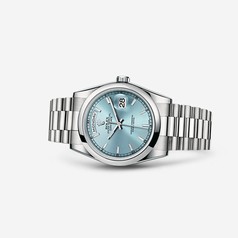 Rolex Day-Date 36 Platinum Domed President Ice Blue (118206-0040)