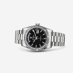 Rolex Day-Date 36 White Gold Fluted President Black (118239-0090)