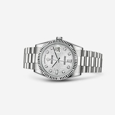 Rolex Day-Date 36 White Gold Fluted President Computer Diamonds (118239-0092)