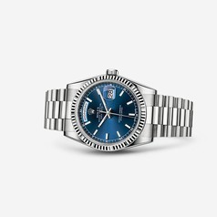 Rolex Day-Date 36 White Gold Fluted President Blue (118239-0287)