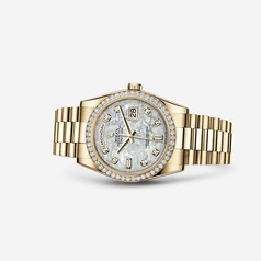 Rolex Day-Date 36 Yellow Gold Diamonds President Mother of Pearl Diamonds (118348-0027)