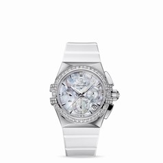 Omega Constellation Double Eagle Co-Axial Chronograph Ladies White Rubber (121.17.35.50.05.001)