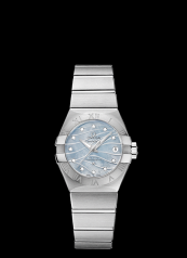 Omega Constellation 27mm Co-Axial Brushed Blue MOP (123.10.27.20.57.001)