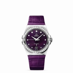 Omega Constellation 35mm Quartz Purple Alligator / Diamond (123.18.35.60.60.001)