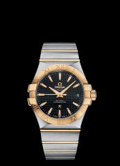 Omega Constellation 35mm Co-Axial Brushed Two Tone / Black (123.20.35.20.01.002)
