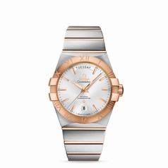 Omega Constellation Day-Date 38mm Co-Axial Brushed Two Tone Red (123.20.38.22.02.001)