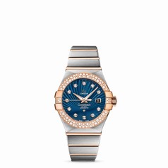 Omega Constellation 31mm Co-Axial Two Tone / Snow Diamonds (123.25.31.20.53.001)