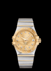 Omega Constellation 35mm Co-Axial Brushed Two Tone / Diamond (123.25.35.20.58.002)