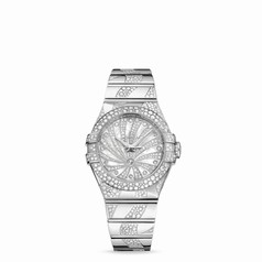Omega Constellation 31mm Luxury Edition Co-Axial White Gold Snow Bracelet (123.55.31.20.55.009)