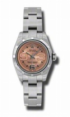 Rolex No Date Pink Dial Automatic Stainless Steel Ladies Watch 176210PMAXI
