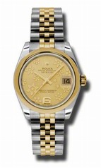 Rolex Datejust Champagne Dial Automatic Stainless Steel and 18kt Gold Ladies Watch 178243CFJ