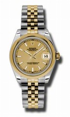 Rolex Datejust Champagne Dial Automatic Stainless Steel and 18kt Gold Ladies Watch 178243CSJ