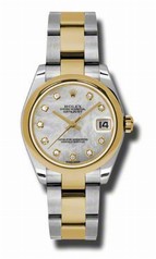 Rolex Datejust Mother of Pearl Dial Automatic Stainless Steel and 18kt Gold Ladies Watch 178243MDO