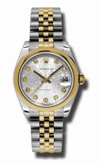 Rolex Datejust Silver Dial Automatic Stainless Steel and 18kt Gold Ladies Watch 178243SJDJ