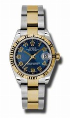 Rolex Datejust Blue Dial Automatic Stainless Steel and 18kt Gold Ladies Watch 178273BLCAO