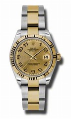Rolex Datejust Champagne Dial Automatic Stainless Steel and 18kt Gold Ladies Watch 178273CCAO