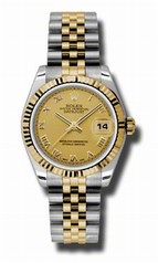 Rolex Datejust Champagne Dial Automatic Stainless Steel and 18kt Gold Ladies Watch 178273CRJ
