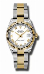 Rolex Datejust White Dial Automatic Stainless Steel and 18kt Gold Ladies Watch 178273WRO