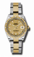 Rolex Datejust Champagne Dial Automatic Stainless Steel and 18kt Gold Ladies Watch 178343CSO