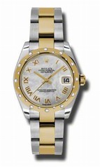 Rolex Datejust Mother of Pearl Dial Automatic Stainless Steel and 18kt Gold Ladies Watch 178343MRO