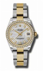 Rolex Datejust Mother of Pearl Dial Automatic Stainless Steel and 18kt Gold Ladies Watch 178383MDO