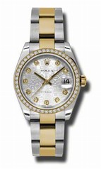 Rolex Datejust Silver Jubilee Dial Automatic Stainless Steel and 18kt Gold Ladies Watch 178383SJDO