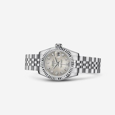 Rolex Lady-Datejust 26 Fluted Silver Diamonds Jubilee (179174-0031)