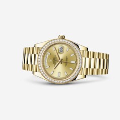 Rolex Day-Date 40 Yellow Gold Diamonds Champagne Baguette (228348rbr-0002)