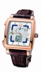 Ulysse Nardin Quadrato Dual Time 18kt Rose Gold Men's Watch 243-92-600