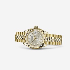 Rolex Lady-Datejust 28 Yellow Gold Fluted Jubilee Silver (279178-0006)
