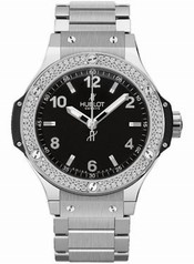Hublot Big Bang Black Dial Diamond Stainless Steel Ladies Watch 361.SX.1270.SX.1104