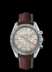 Omega Speedmaster Broad Arrow Co-Axial GMT White / Leather (3881.30.37)